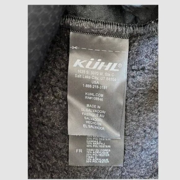 Kuhl Interceptr Full Zip Fleece Jacket Size XL Black Warm Outdoor Hiking Active - Picture 6 of 10